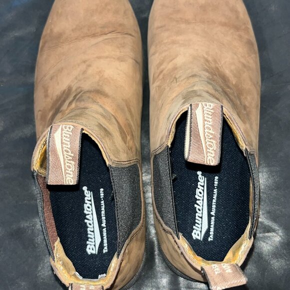 BLUNDSTONE #2391 Made in Australia Men's Suede Chelsea Dress Boot Size12 = US 13 - Picture 6 of 16